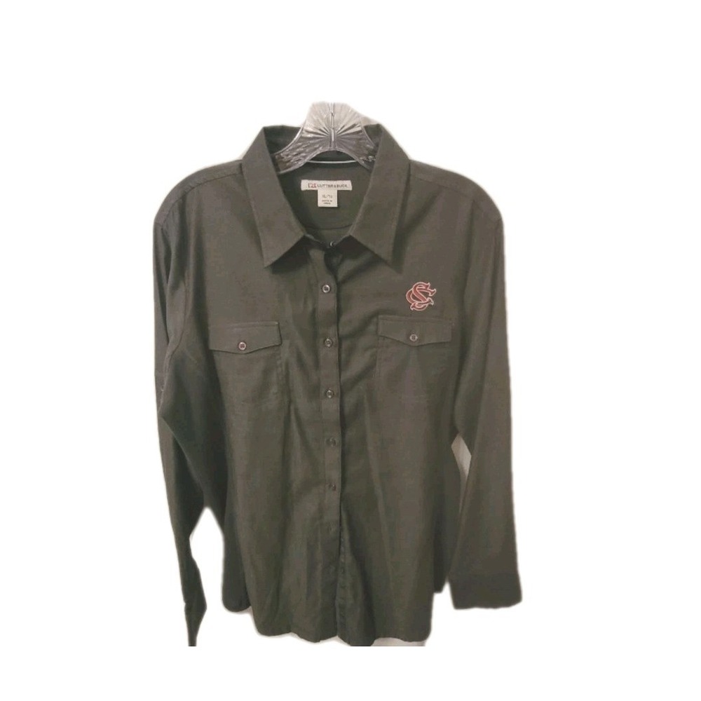 Men's Cutter & Buck LS X Large Button Down Charcoal‎ Gray Shirt